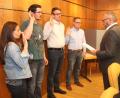 Bild: pi
Bürgermeister Markus Bauriedl (rechts) vereidigte Vanessa Sauer, Lukas Kick, Daniel Grötsch und Johannes Kaiser (von links).