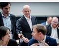 Bild: Kay Nietfeld/dpa
In der SPD-Fraktion meldete sich der ehemalige Bundeskanzler Olaf Scholz zum Jahrestag der Koalition zu Wort.