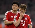 Bild: Sven Hoppe/dpa
Der Frust ist Joshua Kimmich (vorne) und Min-jae Kim ins Gesicht geschrieben. Der FC Bayern ist im Halbfinale der Champions-League ausgeschieden.