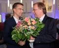 Bild: Alexandra Beier/Bayerischer Fußball-Verband (BFV)/dpa
Christoph Kern (l) löste Rainer Koch 2022 als BFV-Präsident ab. Auf dem Verbandstag in Bad Gögging wurde er wiedergewählt. (Archivbild)