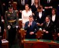 Bild: Denes Erdos/AP/dpa
Ungarns Parlament hat den bürgerlichen Politiker Peter Magyar zum neuen Ministerpräsidenten gewählt.