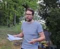 Bild: Kathrin Birner
Stefan Dietl, Vorsitzender von Verdi in Sulzbach-Rosenberg, bei der Mahnwache.