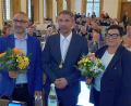 Bild: Andreas Ascherl
Ambergs neuer Oberbürgermeister Michael Fritz (Mitte) mit seinen beiden Stellvertretern Birgit Fruth (SPD) und Tuncer Ayten (Amberger Bunt).