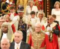 Bild: Richard Pohle/Pool The Times/AP/dpa
König Charles III. und Königin Camilla nehmen an einer Zeremonie zur Eröffnung des Parlaments für das kommende Sitzungsjahr in London teil.