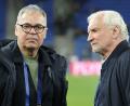 Bild: Christian Charisius/dpa
DFB-Geschäftsführer Andreas Rettig (links) und Sportdirektor Rudi Völler (Archivbild).