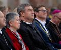 Bild: Sven Hoppe/dpa
Prominente Gäste waren kurz vor der Eröffnung des Katholikentags in der Würzburger Residenz zusammengekommen.