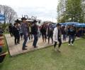 Bild: hdk
Bim Workshop Line Dance reicht die Tanzfläche nicht aus für die vielen Tänzer.