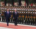 Bild: Maxim Shemetov/Pool Reuters/AP/dpa
Kurz nach US-Präsident Donald Trump wird auch Kremlchef Wladimir Putin in Peking empfangen.