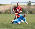 Bild: Hannah Dirscherl
Die DJK Ensdorf (blau) setzte sich in ihrem ersten Spiel in der Relegation zur Kreisliga gegen den SC Kirchenthumbach durch.