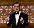 Bild: Chris Pizzello/AP/dpa
Colbert moderierte zum letzten Mal. (Archivbild)