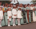 Bild: Archiv FFW Kleinschwand
Festdamen und Festmädchen beim 100-jährigen Gründungsjubiläum 1975.