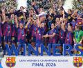 Bild: Kirsty Wigglesworth/AP/dpa
Barcelona Frauen feiern ihren Champions-League-Erfolg in Oslo.