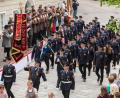 Archivbild: Tobias Krafczyk
Beim 150. Geburtstag der Feuerwehr Zell am See in 2018 marschiert die Teunzer Feuerwehr an der Ehrentribüne vorbei. Die Zeller Wehr revanchiert sich beim Teunzer Jubiläum am Wochenende ebenfalls mit einer starken Abordnung.