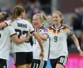 Bild: Rolf Vennenbernd/dpa
Große Freude: Die deutschen Fußballerinnen fahren zur WM 2027 nach Brasilien.