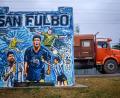 Bild: Patricio Murphy/ZUMA Press Wire/dpa
Kunst zur WM: Eine Hommage an die argentinische Fußballkultur ziert eine Bushaltestelle.