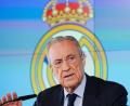Bild: Bernat Armangue/AP/dpa
Florentino Pérez erhob schwere Vorwürfe gegen den FC Barcelona. (Archivbild)