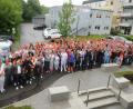 Bild: Joachim Gebhardt
Etwa 250 der rund 800 Beschäftigten des Kommunalunternehmens zeigten der Gesundheitsreform die rote Karte - der Zorn und der Protest sind groß.