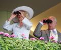 Bild: David Davies/PA Wire/dpa
Alles im Blick: Königin Camilla und König Charles III. verfolgen die Rennen auf der Royal Ascot auf der Pferderennbahn.
