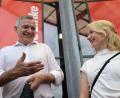 Bild: Michael Bahlo/dpa
Jan van Aken und Ines Schwerdtner haben die Linke seit 2024 aus dem Umfragetief geführt.