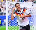 Bild: Tom Weller/dpa
Erzielte gegen Curaçao sein erstes WM-Tor: Jamal Musiala. (Archivbild)