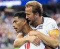 Bild: Daniel Mcgregor-Huyer/dpa
Sorgten für Highlights bei den Engländern im ersten WM-Spiel: Harry Kane (rechts) und Jude Bellingham.