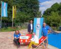 Bild: Schmidt
Über die Förderung für das Freibad freuten sich (von links, hintere Reihe) Vorstandsvorsitzender Thomas Pickel und Fördervereinsvorsitzender Josef Schmidtpeter sowie vorne: Michaela Frey und Kathrin Schmidt.