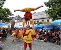 Bild: Ulla Britta Baumer
Gewagte Akrobatik wurde lautstark beklatscht auf dem Bärnauer Mittelalterfest.