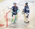 Bild: Robert Michael/dpa
Nach nur einer Saison müssen die Dresdner Eislöwen wieder in die DEL2. (Archivbild)