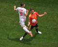 Bild: Jayne Kamin-Oncea/AP/dpa
Brandon Mechele (r.) spielt bisher eine starke WM. (Archivbild)