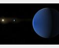 Bild: Daniel Rutter/NASA/dpa
Der Stern TOI-791 und die beiden ihn umrundenden Riesenplaneten.