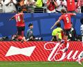 Bild: Fabian Fuchs/dpa
Englands Torschützen gegen Panama: Bellingham (l.) und Kane.