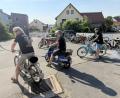Bild: fvo
Auch die „Roller Gang Pleystoi“ war beim Fest der Mofa- und Mopedfreunde Waldthurn dabei.