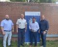 Bild: Kriminalhauptkommissar Straller, Kriminalpolizeiinspektion Amberg
Bei der Amtseinführung (von links): Personalrat Polizeioberkommissar Jürgen Wenzlik, Polizeivizepräsident Erwin Frankl, Erster Kriminalhauptkommissar Jens Meyer und Kriminaldirektor Tobias Mattes.