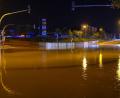 Bild: NEWS5 / Malte Tiedemann
Bei dem Unwetter in Schwandorf fiel so viel Regen, dass Straßen unter Wasser standen. So wie hier beim ehemaligen Keramag-Gelände.