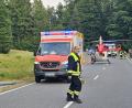 Bild: Feuerwehr Waldkirch/exb
Auf der Staatsstraße zwischen Gehenhammer und Waldkirch ist am Dienstagabend ein 26-jähriger Motorradfahrer schwer verunglückt. Er kam mit dem Rettungshubschrauber in das Klinikum Weiden.