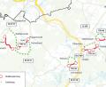 Bild: Franka Eichl/Quelle: Landratsamt Tirschenreuth
Die Karte zeigt die vier Kreisstraßen, die im Landkreis Tirschenreuth gesperrt werden und wie die Umleitungen verlaufen sollen.