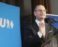 Bild: Rudolf Hirsch
CSU-Bezirksvorsitzender Albert Füracker richtet in seiner Grundsatzrede den Blick optimistisch nach vorne und mahnt zur Geschlossenheit