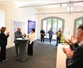 Bild: Simon Hauck, Stadt Amberg  
Trikalas Bürgermeister Nikos Sakkas (Zweiter von links) und Ambergs 2. Bürgermeisterin Birgit Fruth (Dritte von links) beim Empfang im Stadtmuseum Amberg anlässlich der 25-jährigen Städtepartnerschaft.