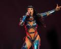 Bild: Chris Pizzello/Invision/AP/dpa
Katy Perry, hier bei einem Auftritt in der US-Stadt Inglewood, machte mit einem Hüpf-Video in Stuttgart von sich reden.