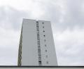 Bild: Rolf Vennenbernd/dpa
Der BGH befasst sich mit dieser Hochhaus-Fassade und einem Streit um ein Streetart-Gemälde.