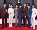 Archivbild: Jordan Strauss/Invision/AP/dpa
Erfolg vor der Wehrdienstpause: Die Band BTS kommt zu den 64th Annual Grammy Awards im Jahr 2022.