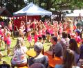 Bild: Bernhard Kreuzer
Die Zumba-Gruppe von Petra Meyer trat beim Fest auf.