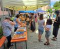 Bild: Elfriede Weiß 
Das meterlange Buffet mit internationalen Speisen spiegelte die Vielfalt der Kulturen in Neunburg wider