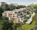 Grafik: Sandra Dürr BO-Architektur.Visualisierung
So sieht heute die Planung für die Kleinraigeringer Nordwand aus. In fünf Einzelhäusern sollen 92 Wohnungen entstehen.