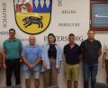 Bild: Paul Böhm
Der Zweckverband zur Wasserversorgung der Diebis-Gruppe hat Verbandsräte vereidigt (von links): Hans Ram, Roland Müller, Michael Erras, Felicitas Stecher, Hubertus Freiherr von Eyb, Thomas Fasoldt und Erich Meidinger.