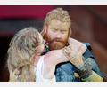 Bild: Uwe Anspach/dpa
Maria Dragus (Kriemhild) und Aram Tafreshain (Etzel) stehen noch bis 2. August auf der Bühne. (Archivbild)