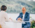 Bild: Dominik Asbach/ZdF/dpa
Im ZDF-„Sommerinterview“ wirkte der Kanzler recht entspannt.