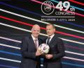 Bild: Darko Vojinovic/AP/dpa
Infantino und Ceferin sind längst nicht immer einer Meinung. (Archivbild)