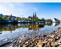 Bild: Armin Weigel/dpa
Entwarnung: Das Wasser der Donau soll keine gefährlichen Blaualgen enthalten. (Symbolbild)