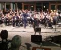 Bild: mab
Die Musikkapelle und die Evolution Brass Band begeisterten bei der Sommerserenade der Musikkapelle Schwarzenfeld das Publikum.